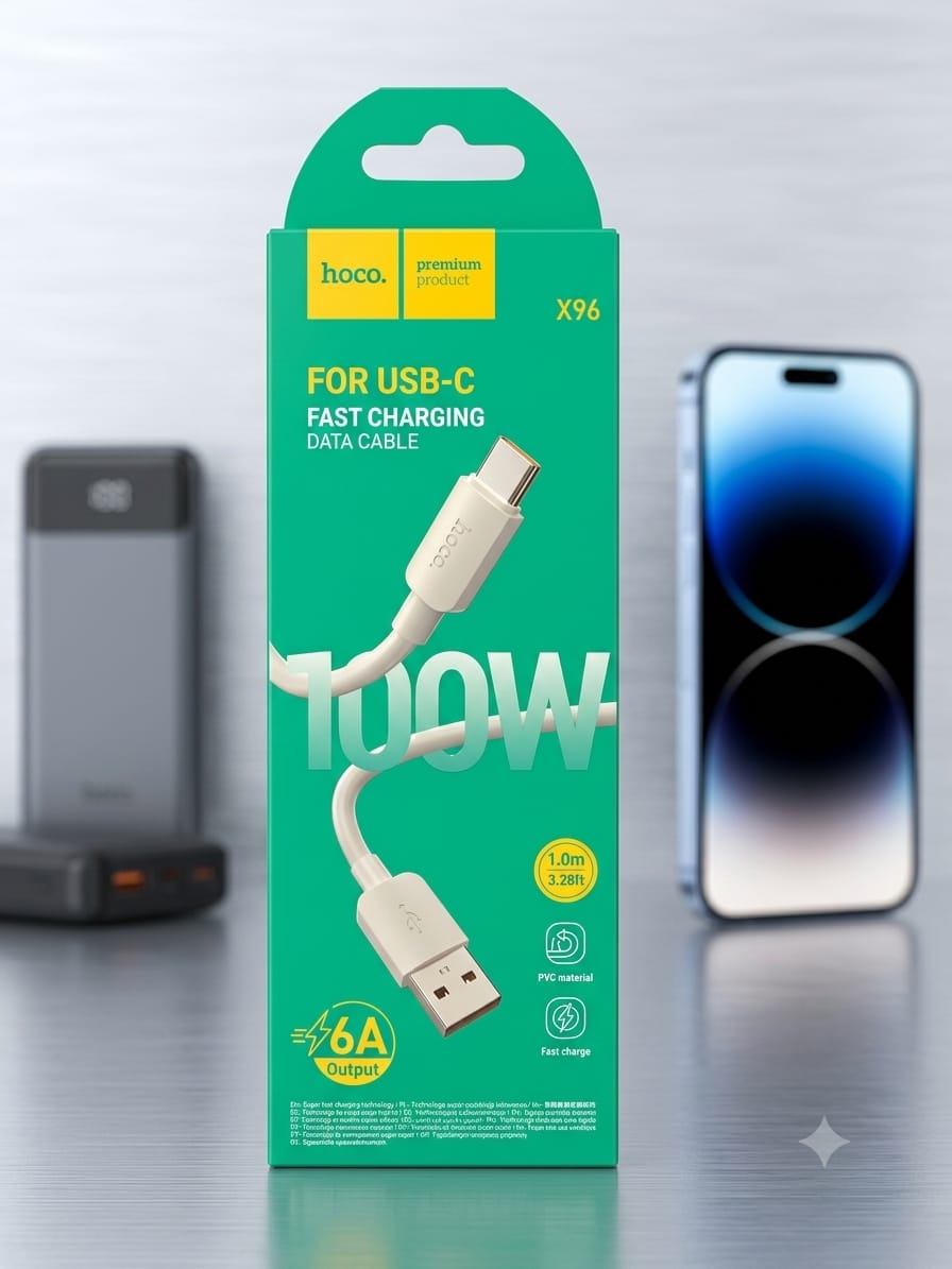 كبل هوكو hoco cable x96 usb to type-c 100W data cable
