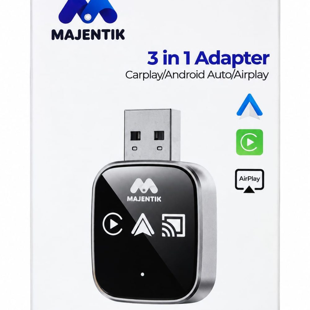 محول كار بلاى لاسلكى MAJENTIK 3 in 1 Adapter Car play MMC-005
